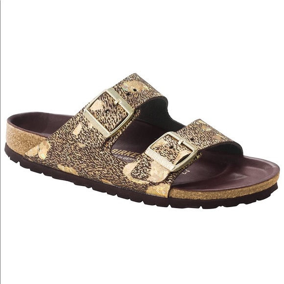Birkenstock Shoes - Birkenstock Arizona Spotted Metallic Brown 36 NEW